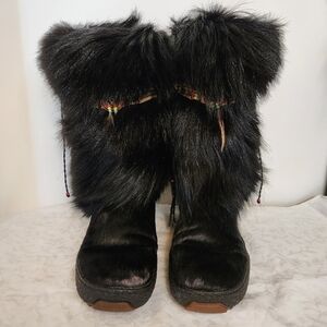 Winter Fur Moccasin Boots